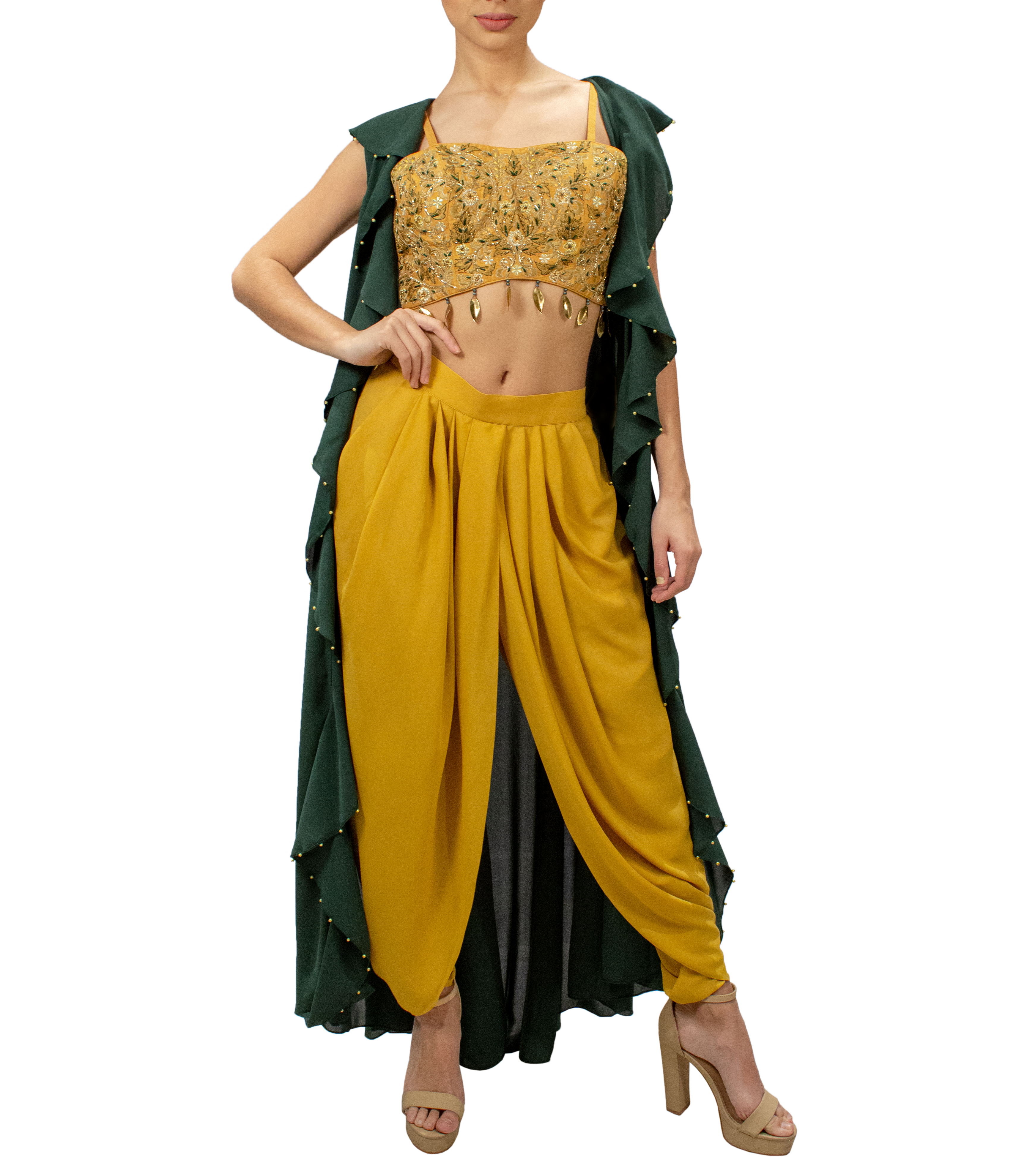 Convert Saree into Dhoti Pants/Salwar || No Sew Wear || | For Navratri &  Indian Festivals - YouTube